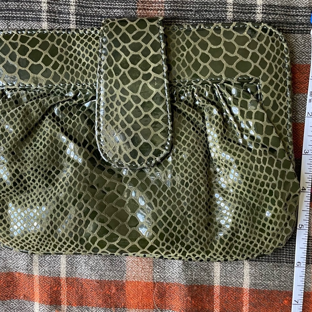 Leather Snakeskin Clutch Purse - Picture 3 of 6
